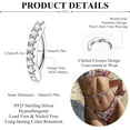 thumbnail image 4 of 14G Belly Button Rings for Women Hypoallergenic 925 Sterling Silver Clicker Ring Cubic Zirconia Paved Reverse Curved Navel Barbell Piercing Jewelry -, 4 of 4
