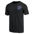 thumbnail image 2 of Men's Black Heather Memphis Tigers Left Chest Distressed Logo Tri-Blend T-Shirt, 2 of 3