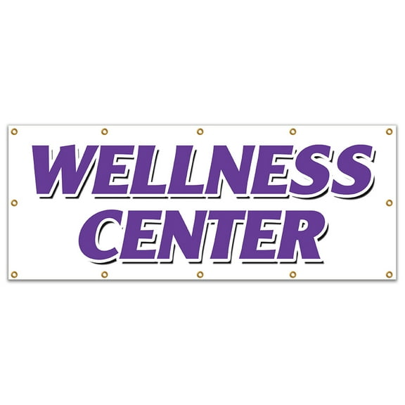 48"x120" WELLNESS CENTER BANNER SIGN chiropractic chiropractor fitness center