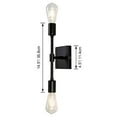 thumbnail image 2 of FSLiving Ceiling Mount RV Farmhouse Light Black Wall Light with ON/OFF Switch 12V RV Decorative Light RV Ceiling Light Farmhouse Light, 2700K Bulb Included 12 Volts Semi Flush Mount for RV Camper, 2 of 6