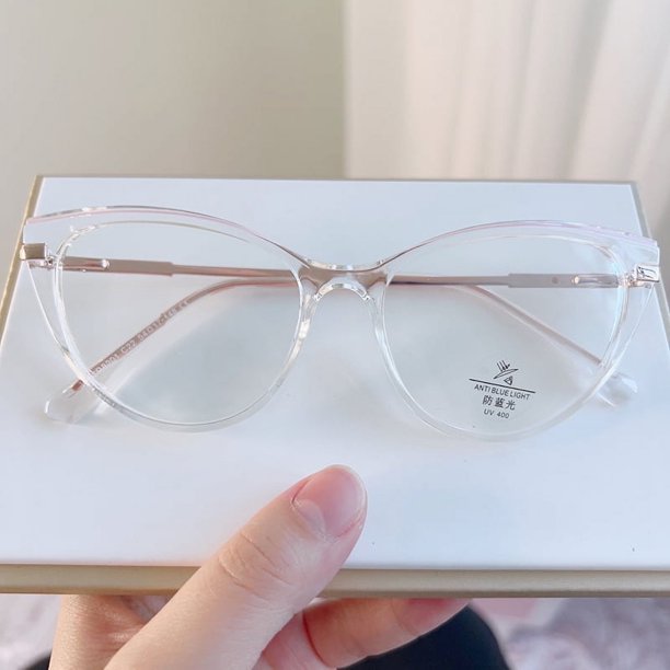 El espejo con marco de ojo de gato de moda se puede equipar con un marco de gafas de mariposa con luz anti-azul