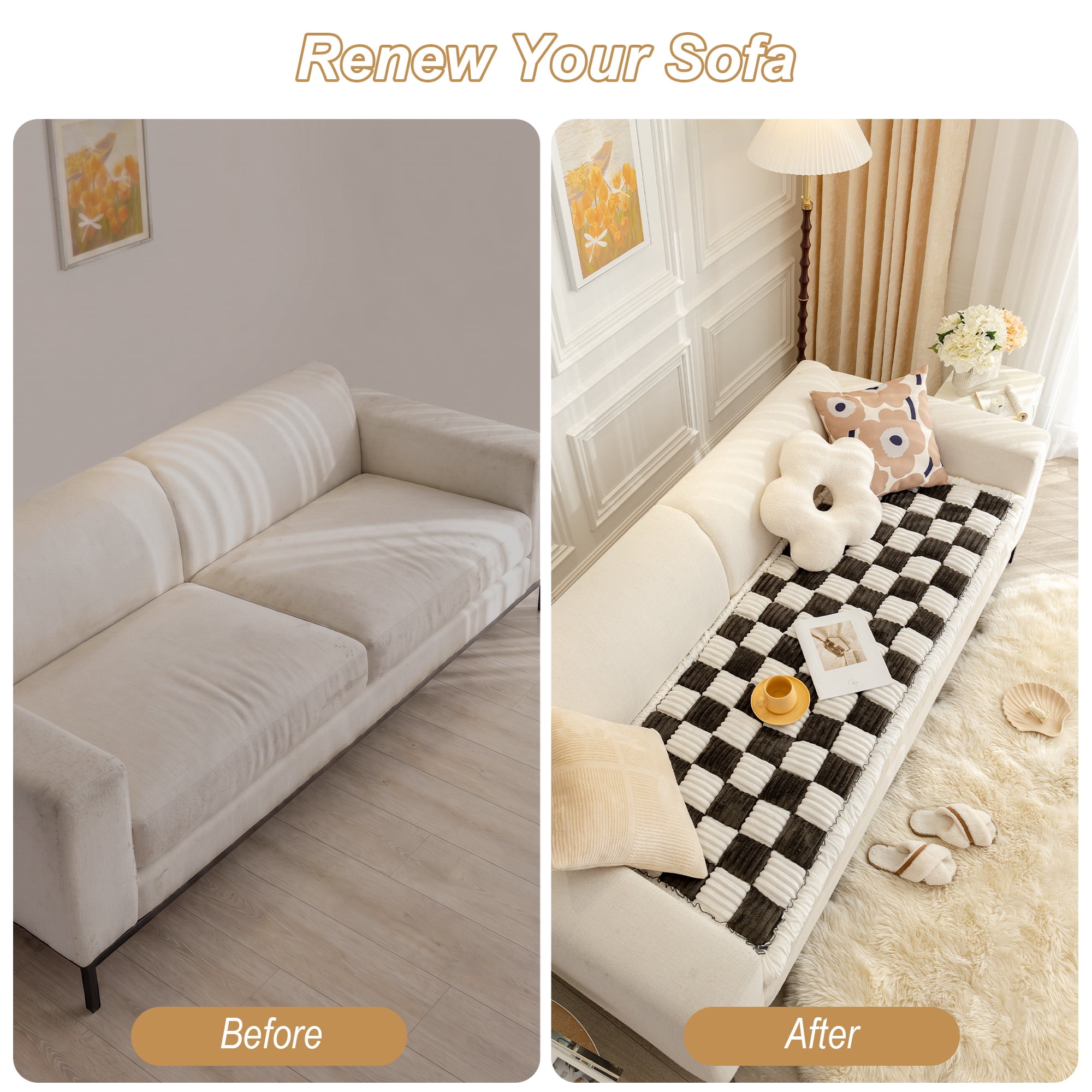 Sanmadrola Couch Cover Sofa Cover Slipcover Furniture Protector for Dog Cat Pet Non Slip Cushion Couch Sofa Covers