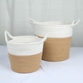 thumbnail image 4 of Hand-making Cotton Rope Sundry Storage Basket Toy Storage Basket Dirty Cloth Hampers Portable Woven Flower Pot, 4 of 8