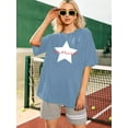 thumbnail image 6 of MOUSYA 4th of July Oversize Shirts Women American Star Shirt USA Patriotic Tops Funny Patriotic Tee Independence Day T-Shirt, 6 of 10