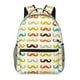 thumbnail image 1 of Disketp Colorful Mustache Mochila Estampada para Hombre y Mujer – Mochila Ligera Clásica con Múltiples Bolsillos para Universidad, Trabajo y Viajes-One Size, 1 of 5