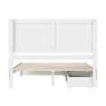 thumbnail image 4 of Clayton Queen Wood Platform Bed with Panel Footboard & Storage Drawers in White, 4 of 5