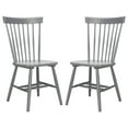 thumbnail image 3 of SAFAVIEH Parker Solid 17 in. H Spindle Dining Chair, Charcoal Grey, Set of 2, 3 of 12