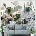 thumbnail image 4 of GOSMITH Lotus Flower Tapestry, Abstract Watercolor Floral Tapestry, Living Room Bedroom Wall Hanging for Home Decoration Painting, 4 of 6