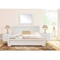 thumbnail image 3 of Moma White Wood Platform King Bed With Two Nightstands, 3 of 5