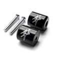 thumbnail image 1 of Krator Black Bar Ends Logo Hand Grip Handlebar End Caps Compatible with Suzuki Hayabusa GSX1300R 2011-2012, 1 of 3