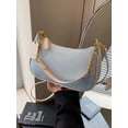 thumbnail image 2 of Women’s Light Blue Colorblock Shoulder Bag, Hobo Purse with Chain Strap, 2 of 7
