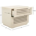 thumbnail image 3 of SAFAVIEH Averi Modern 2 Drawer Nightstand,White Wash, 3 of 13