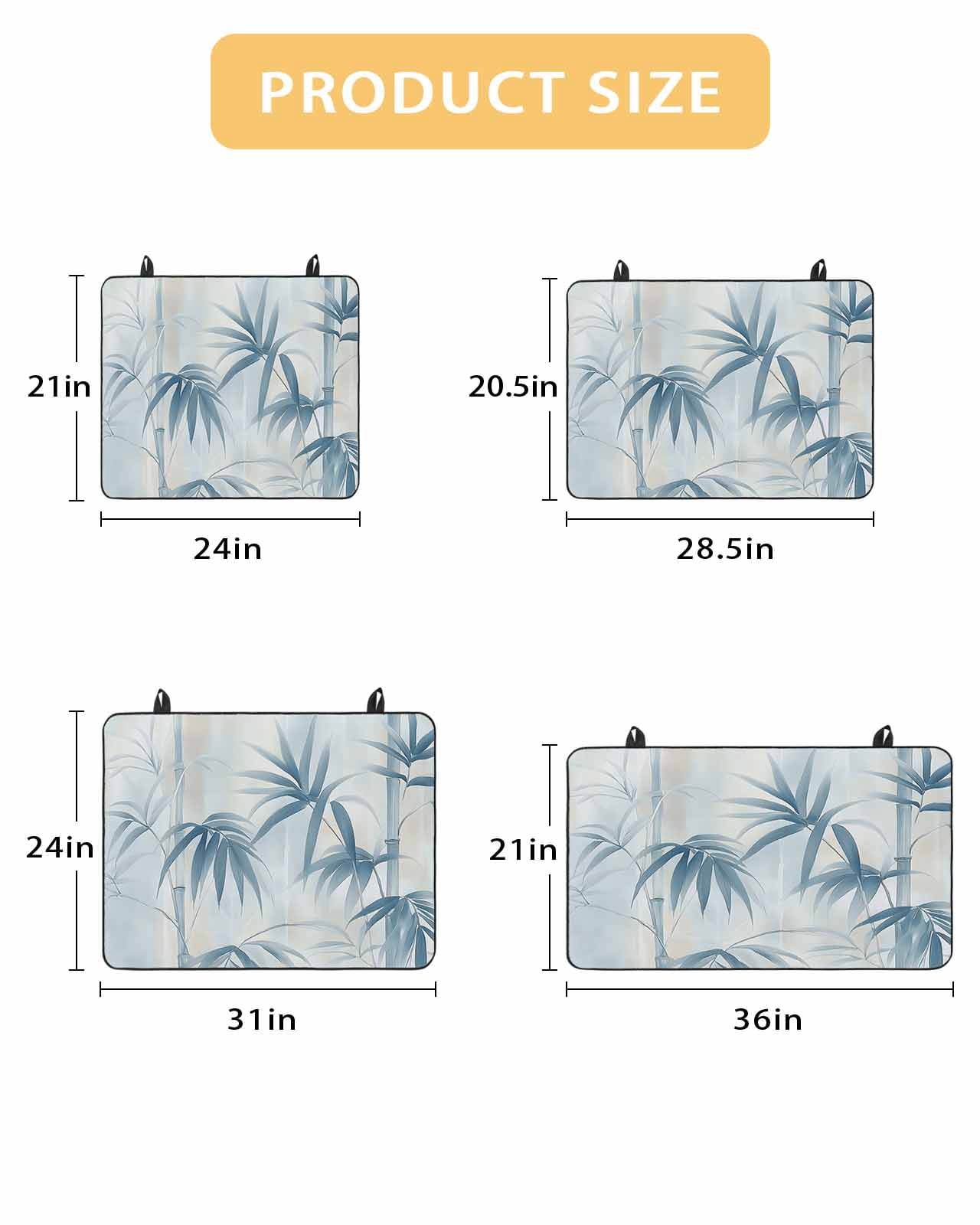 nqOlkjepod Large Induction Cooktop Protector Mat 36"x21", Vintage Botanical Stove Top Covers for Electric Stove, Blue Watercolor Leaves Branch Stove Burner Cover Mats, Glass Top Stove Cover