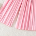 thumbnail image 6 of Girls Summer Clothing Set Double Breasted Sleeveless Lapel Blazer Vest with Pleated Wide Leg Pants 2 Piece Outfits Pink 6-7Years, 6 of 9