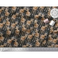 thumbnail image 3 of Soimoi Tissu Poly Georgette Imprimé Renne Animal 1 Yard 42 Pouces de Large, 3 of 3