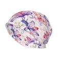 thumbnail image 2 of Logiee Lilies Flowers Print Unisex Knit Beanie for Men Women Winter Hat,Beanies Skull Caps, 2 of 7