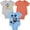 Mickey mouse, variant on Winnie the Pooh Infant Baby Boys 3 Pack Cuddly Short Sleeve Bodysuits 24 Months