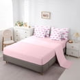 thumbnail image 5 of Erosebridal Princess Bow Heart Bedding Comforter Set for Girls, Pink Bowknot King Bedding Sets for Women, Pink Reversible, 7-Piece, 5 of 6