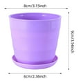 thumbnail image 2 of 3 Inch Succulent Planter – Modern Indoor Flower Pot Flowerpots with Dish for Cactus & Bonsai (Black), 2 of 5