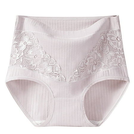 Bigersell Shapewear Underwear Clearance Thong Underwear Women Bikini Panty Style P-1779 Polyester Cheeky Panties No Show Thongs Ladies Briefs High Waist Women s Panties Gray 6Xl