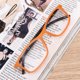thumbnail image 3 of Gafas de lectura unisex, lentes transparentes portátiles ultraligeras, gafas para personas mayores para hombres y mujeres (naranja +250), 3 of 12