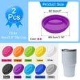 thumbnail image 2 of Uxcell 2 Pcs Silicone Cup Lids for Glass Cup, 3" ID 3.7" OD Silicone Coffee Cup Mug Lid Reusable Fit for 9cm/3.5" Dia Water Coffee Tumbler Cups, Purple/Rose, 2 of 7