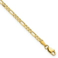 thumbnail image 6 of Primal Gold 14 Karat Yellow Gold 2.75mm Flat Figaro Chain Bracelet, 6 of 11