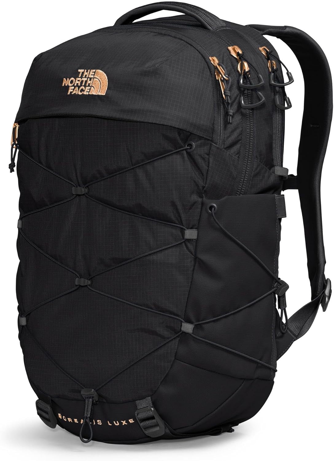 The North Face Women's Borealis Luxe Commuter Laptop Backpack , TNF Black/Burnt Coral Metallic-One Size