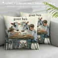 Autua Cows Graphic Decorative Pillow Cover for Home Couch Living Room