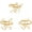 Golden, variant on 3pcs 3 styles Brass Adjustable Ring Findings Prong Ring Settings Golden Inner Diameter: 17.5~18.8mm 1Pc/style