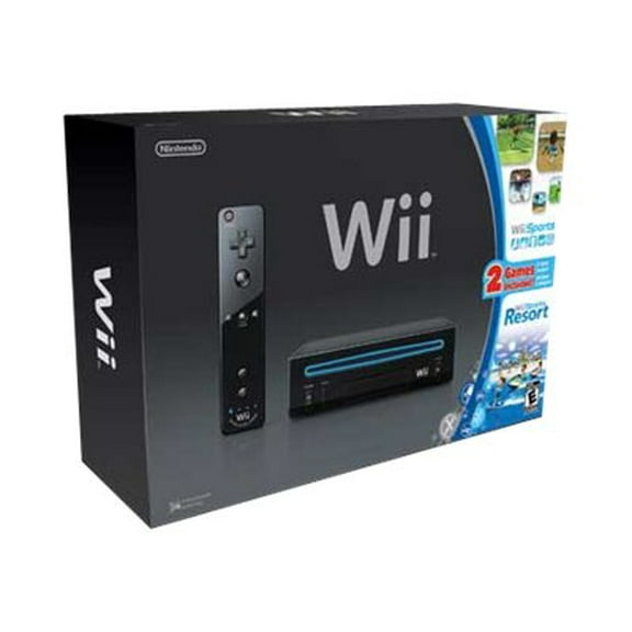Nintendo Wii - Game console - black - Wii Sports, Wii Sports Resort