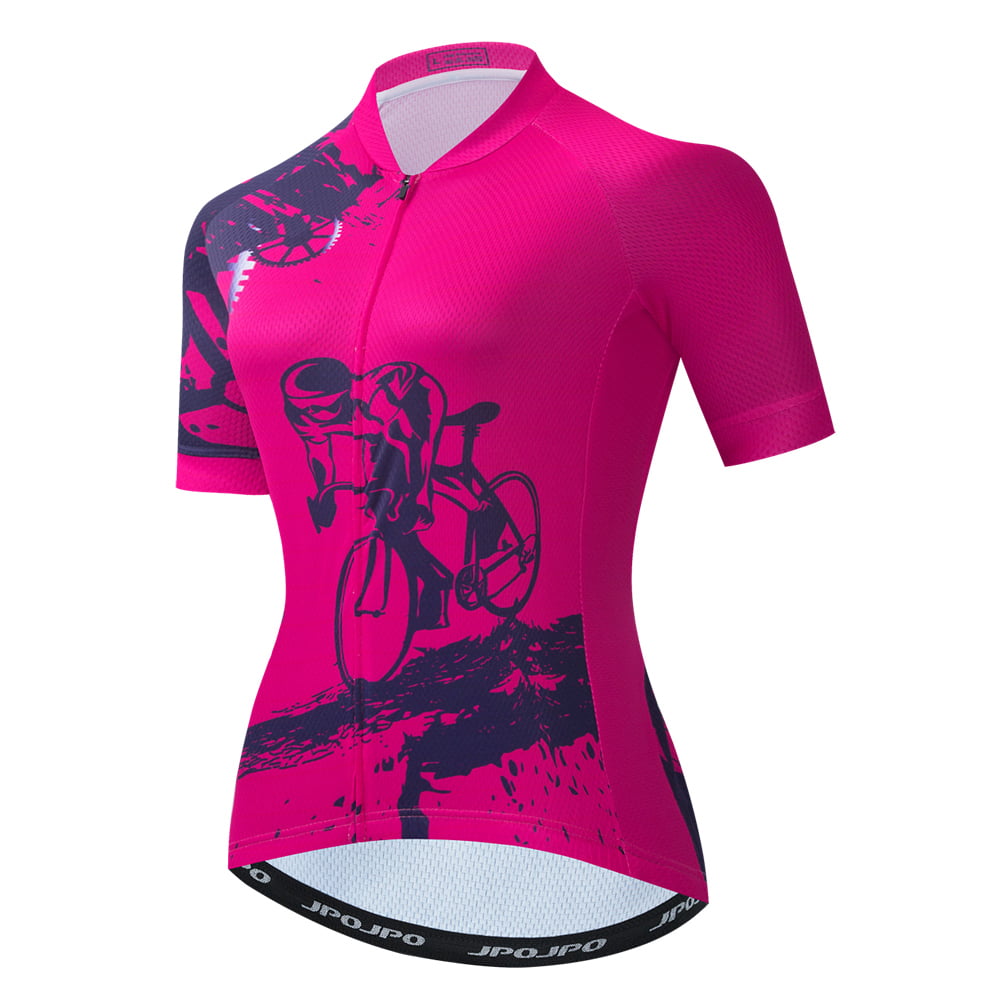 JPOJPO Bike Jersey Women Racing Women's Cycling Shirt Tops S-3XL,4 Pockets 