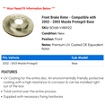 thumbnail image 2 of Front Brake Rotor - Compatible with 2002 - 2003 Mazda Protege5 Base, 2 of 2