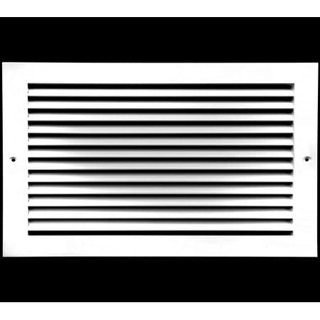 HVAC Premium 10'' X 6'' Aluminum Return Grille - Easy Air Flow - Linear Bar Grilles [Outer Dimensions: 11.875'' w X 7.875'' h]