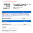 thumbnail image 2 of Head Gasket Set - Compatible with 1996 - 2005 Buick LeSabre 3.8L V6 1997 1998 1999 2000 2001 2002 2003 2004, 2 of 2