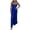 Blue, variant on Women’S Bandeau Strapless Flowy Wide Leg Jumpsuit, Front Keyhole Cut Out Shirred Waist Full Length Party Jumpsuit, Smooth Stretch Spandex Fabric, 1pc, Sizes S To XXXXXL