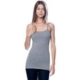 thumbnail image 3 of Essential Basic Women Value Pack Long Camisole Cami - White, HCharcoal, Black, H Gray, 2X, 3 of 5