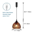 thumbnail image 3 of Kiven H Track Pendant Lightning,Adjustable Cord Length,Modern H Track Lighting Pendant Lights with Crystal Shade, 3 Lights, 3 of 7