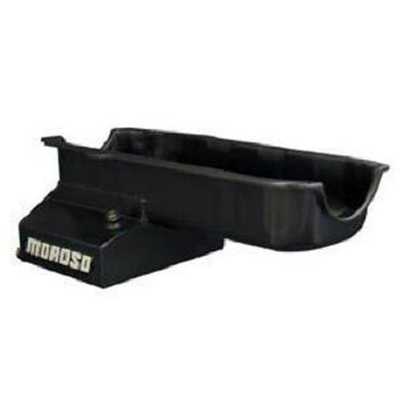 Moroso 21308 Sportsman Series Oval Track Wet Sump Oil Pan - Black Zinc Finish - Pre-1980 Small Block Chevy Blocks