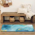thumbnail image 4 of Blue and Gold Marble Wavy Veins Pattern Bathroom Rugs Mat,Non Slip Microfiber Bathroom Rug,Rubber Backing,Soft Bathroom Mats for Bathroom Floor,Tub and Shower,47x17in(120x43cm), 4 of 5