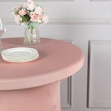 Efavormart Dusty Rose Round Spandex Cocktail Table Cover With Natural ...
