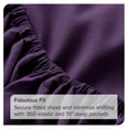 thumbnail image 3 of 2-Pack Fitted Bottom Sheets Split King - Premium 1800 Ultra-Soft Microfiber - Deep Pocket - 4 Twin XL Fitted Sheets (Split King, Plum), 3 of 8