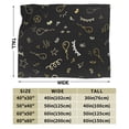 thumbnail image 4 of Balloons & Stars Doodles Blanket, Fluffy Soft Cozy Blanket Flannel Plush Microfiber Couch Throw, Bedding, 60"x50", 4 of 7