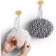 thumbnail image 1 of Juego de 2 toallas de mano de chenilla, toalla de baño de microfibra, toallas absorbentes, toallas colgantes de balonmano para cocina, baño e inodoro (blanco, gris), 1 of 1