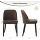 thumbnail image 3 of Set of 2 gris fabric dining sillas con forrado cushions, natural wood legs, y an ergonomic curved back para the kitchen, 3 of 8