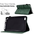 thumbnail image 3 of Allytech Wallet Case for Kindle Fire 7" 9th/7th/5th Gen 2019/2017/2015, Slim Folding Stand Auto Sleep Wake Embossed Flower PU Leather Case with Pen Slot for Amazon Fire 7 Old Versions, Green, 3 of 10