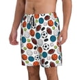 thumbnail image 2 of Kdxio Color Balls Pattern Mens Casual Shorts - Drawstring Summer Beach Sports Shorts for Men, 2 of 9