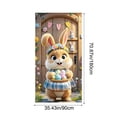 thumbnail image 3 of Antqov Happy Easter Door Cover 71x35" Easter Bunny Eggs Door Cover Hanging Banners Signs Spring Backdrops Party Decoration for Outdoor Home Party Holiday Supplies, 3 of 6