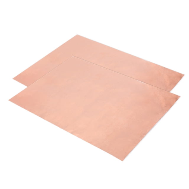 Qiilu 2Pcs Multi Function Practical Single Sided Conductive EMI Shielding Copper Foil Tape , Conductive Copper Tape, Copper Tape Sheet