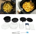 thumbnail image 1 of Air Fryer Pans Set Stainless Steel Baking Tray Easy Cleaning Kitchen Restaurant, 1 of 7